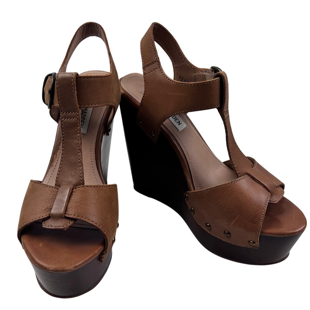 Steve Madden Wyliee Y2K Retro Vibes Chic Sexy Platform Wedge Sandals Women's 6.5